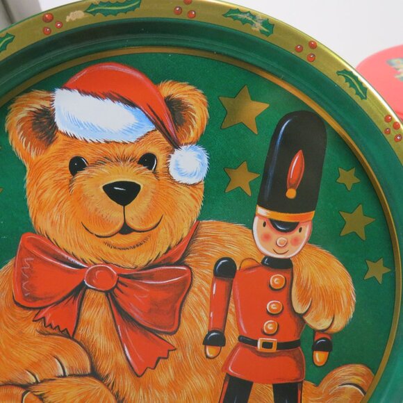 toy soldier (2) metal tins Christmas Decor Gold Accents - Picture 5 of 11